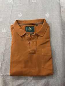 Men's Orange Polo Shirt with Pocket