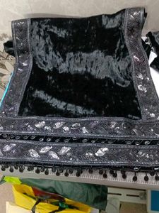 Elegant Black Velvet Salwar Kameez