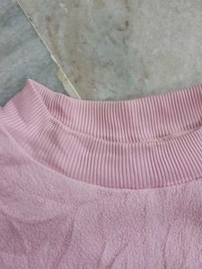 Pink &amp; Grey Colorblock Sweatshirt