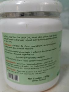 Clear Transparent Aloe Vera Gel For Skin