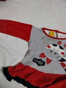 kids' Cute Giraffe Print Baby Girls Outfit