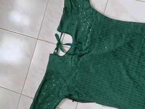 CHIKANKARI worked Kurti Set Women