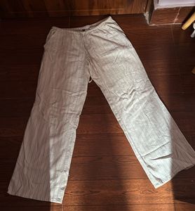 Striped Wide Leg linen trouser
