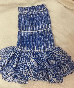 Tube blue dress