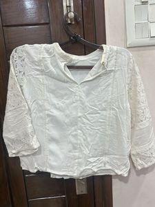 Elegant White Lace Crop Top