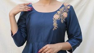 Elegant Navy Blue Ethnic Gown