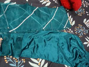 Stunning Teal Embroidered Gown
