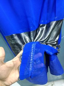 Elegant Blue &amp; Silver Saree