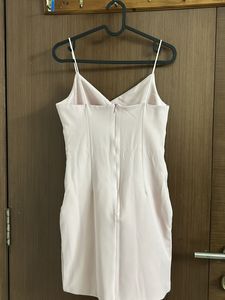 Very Pretty Baby Pink Short Dress With A Cut