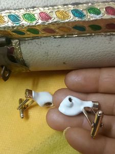 Unique White Hand-Shaped Cufflinks