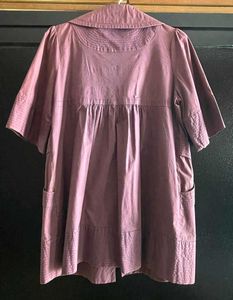 “Mauve Peter Pan Collar Tunic"