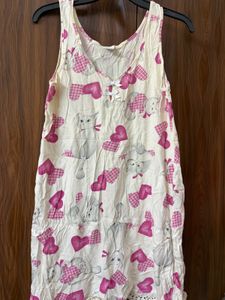 Cute Cat & Heart Print Nightdress