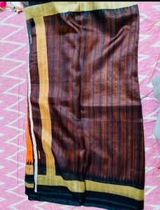 Orange Saree without blouse