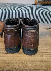 Men's Brown Leather Lace-Up Boots