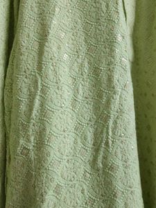 Free size Elegant Pastel Green Chikankari Kurta