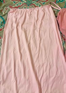 Chic Pink Ruched Mesh Top &amp; Skirt Set