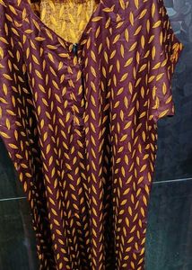 Comfortable Maxi Nightgown with Vibrant Print
