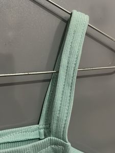 Mint Green Ribbed Crop Top