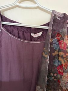 Purple Spaghetti Strap Midi Dress