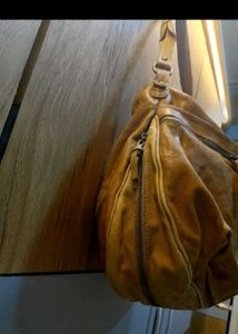 Stylish Brown Leather Hobo Bag