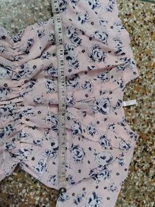 Chic Floral Print Ruched Top