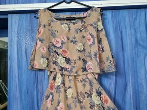 Floral Cold Shoulder Dress