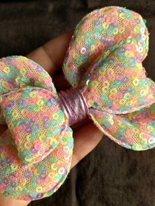 Sparkly Pastel Bow Hair Clip