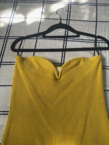 Yellow Bodycon Mini Dress