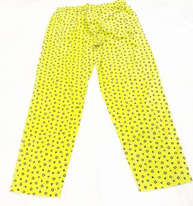 Unisex Neon Yellow Printed Lounge Pants