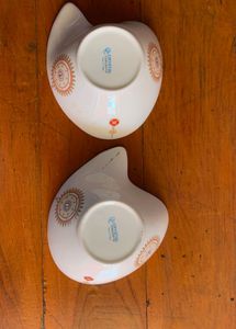 Set of 2 Unique Saucers