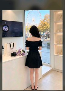 Chic stylish Off-Shoulder Black Dress