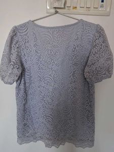 Elegant Lace Short Sleeve Top