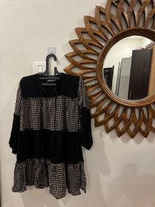 Checkered Tiered Dress