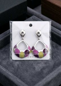 Colorful Enamel Teardrop Earrings