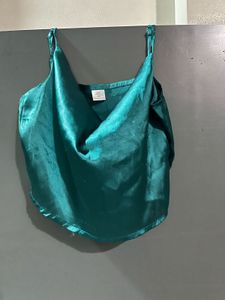 Emerald Green Satin Cami Top
