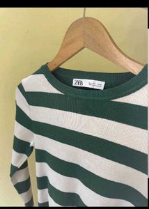 Zara Striped Long Sleeve Top