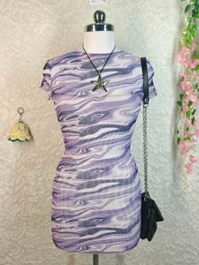 Marble Print Bodycon Mini Dress