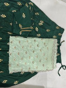 Elegant Emerald Green Embroidered Blouse