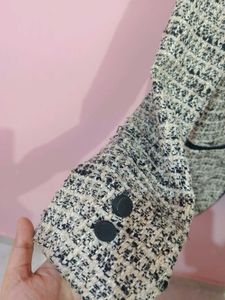 Textured Grey Blazer Jacket