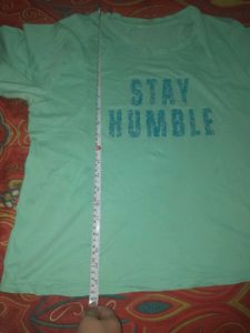 Teal "Stay Humble" Graphic T-Shirt