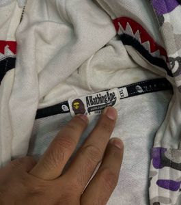 BAPE Purple Camo Shark Full Zip Hoodie