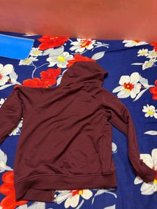Maroon Zip-Up Hoodie