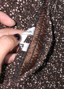 Patterned Brown Dress