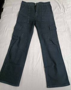 Black Cargo Jeans