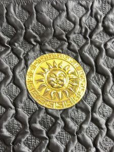 Stylish Black Textured Bag with Gold Emblem