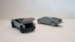 Tesla Cybertruck 3D Printed Toy Car