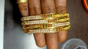 Price Drop Beautiful One Gram Gold Plated Bangles.