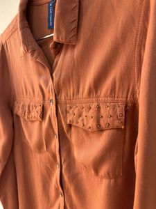 Stylish Brown Casual Shirt For Girls 🤎