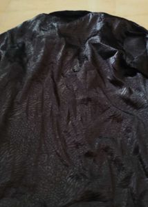 Women's Black Textured Shirt