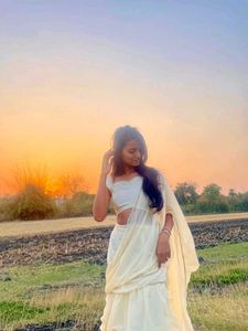 Fishcut ruffel lehenga saree